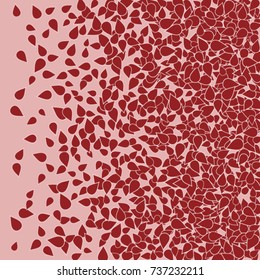 Red petals on a pink background