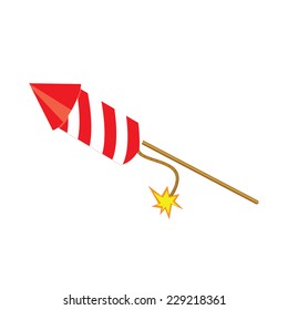 Red petard , confetti, firecracker, firecracker vector, petard vector