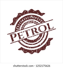 Red Petrol distressed rubber stamp with grunge texture