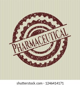 Red Pharmaceutical distress rubber seal