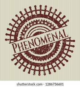 Red Phenomenal distressed with rubber seal texture