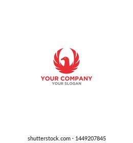 red phoenix logo design vector