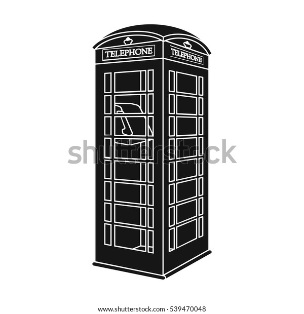 Red Phone Cabin Icon Black Style Stock Vector Royalty Free 539470048
