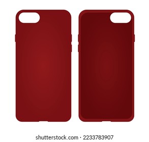 Red phone case. vector illustration