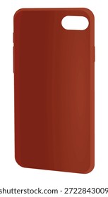 Red phone case. vector illustration