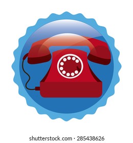 red phone design, vector illustration eps10 graphic 