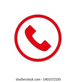 Red phone icon - Phone hang up button