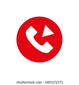 Red phone icon - Phone hang up button