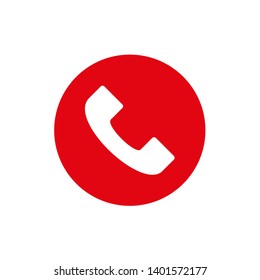 Red phone icon - Phone hang up button