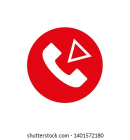 Red phone icon - Phone hang up button