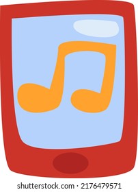 Red phone, illustration, vector on a white background.