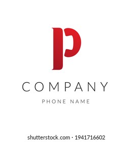 Red phone logotype on white background