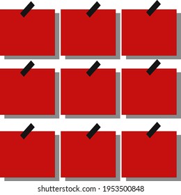 diseño vectorial de portafotos rojas. Se puede usar para imprimir, papel de pared, decoración, pegatinas, elementos de edición adicionales.