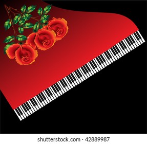 red piano