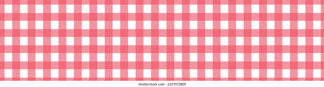 Red Picnic vichy pattern. Tablecloth for table. Square texture for gingham or cloth. Vector illustration