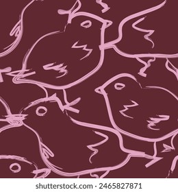 Red Pigeon seamless pattern design for fashion textiles, graphics, backgrounds and crafts