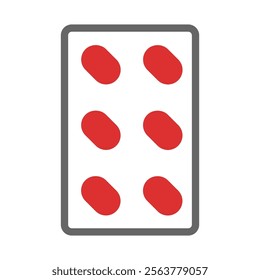 Red pills in blister pack. Concept of healthcare, medicine, and treatment.