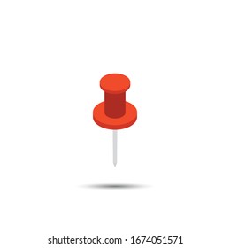 PIN ROJO. icono en un estilo plano