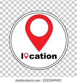 red pin location. Location map icon. Pin location