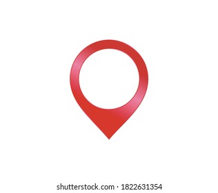Red Pin Location Marker Icon Vector Stock Vector (Royalty Free) 1822631354