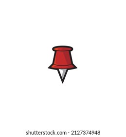 red pin logo design illustration, good for markers and others