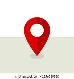 Red Pin map. Location Pin icon in flat design. Location icon. Map Pin sign. Eps10