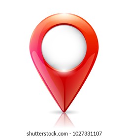 Red Pin Map Marker Location Stock Vector (Royalty Free) 1027331107 ...