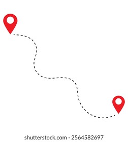 red pin map place location icon. - illustration flat design on white background for your location pin marker, pointer and destination label element design.