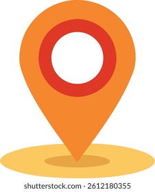 Red pin marker with a white dot, isolated on a white background. Perfect as a location map icon or a location pin design element. map pointer icon	
