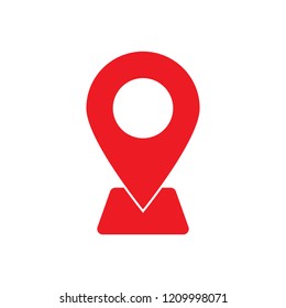 Red pin on the map icon