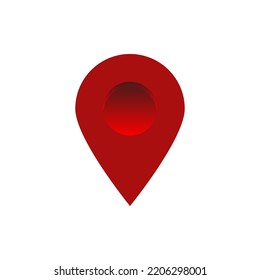 red pin point isolated on white background