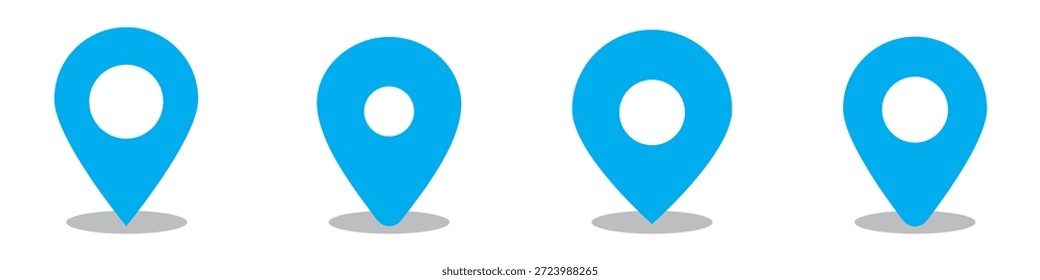 red pin point. map address location pointer symbol