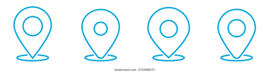 red pin point. map address location pointer symbol