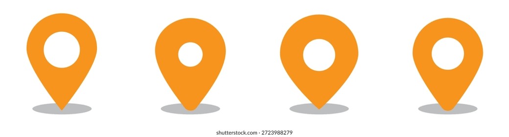 red pin point. map address location pointer symbol