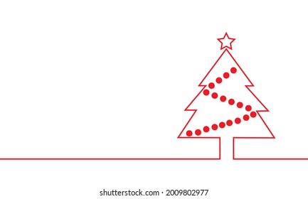 red pine tree on white background for celebrate christmas festival