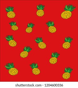 Red pineapple background