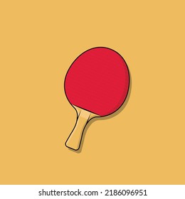 Red Ping Pong bat vector