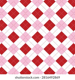 Red Pink Argyle Seamless Pattern Preppy Diamond Red Pink Argyle Seamless Pattern Preppy Diamond