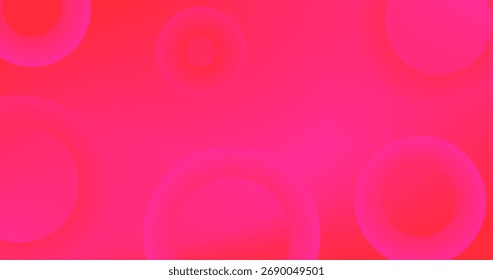 Red Pink Background with circles Rings Different shades with color and light Gradient
