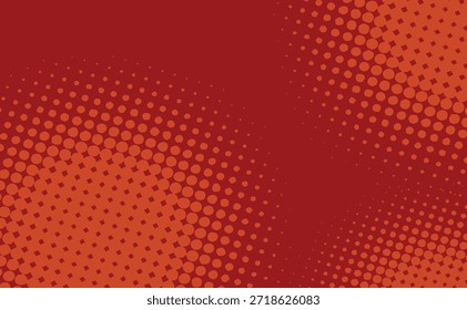 Fondo rojo y rosa con puntos de medio tono Retro Pop Art 