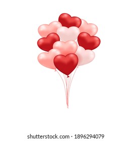 red pink balloon vector illustration