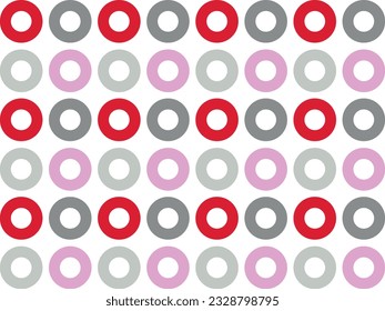 círculo gris negro rojo con blanco en el patrón medio, ilustración vectorial.