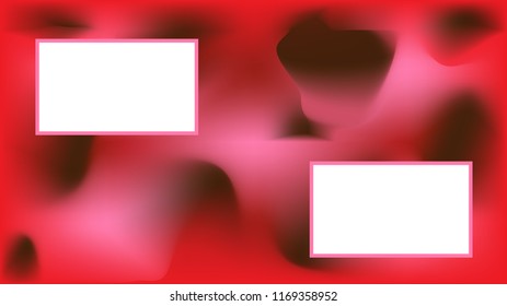 Red, pink and brown abstract gradient mesh background with copy space with white rectangles 