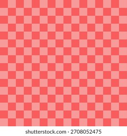 Patrón de tablero de ajedrez rojo y rosa con diseño vibrante y animado