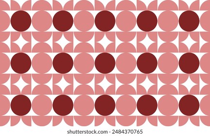 red and pink circle quarter, diamond patter group checker board repeat seamless pattern design for fabric print patter