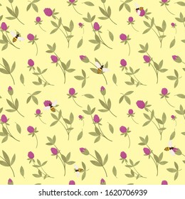 Red or pink clover or Trifolium repens, wild flowers and medicinal herbs. Design for herbal tea, natural cosmetics, perfume, health care products, homeopathy, aromatherapy.