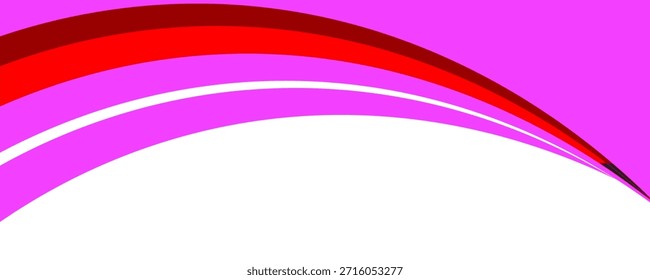 red and pink curved wave panel background,