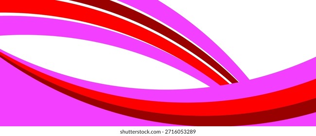 red and pink curved wave panel background,
