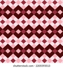 Red and pink diamonds are created to be  rhombus of clothes or wallpaper 