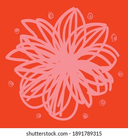 Red and pink flower ornament